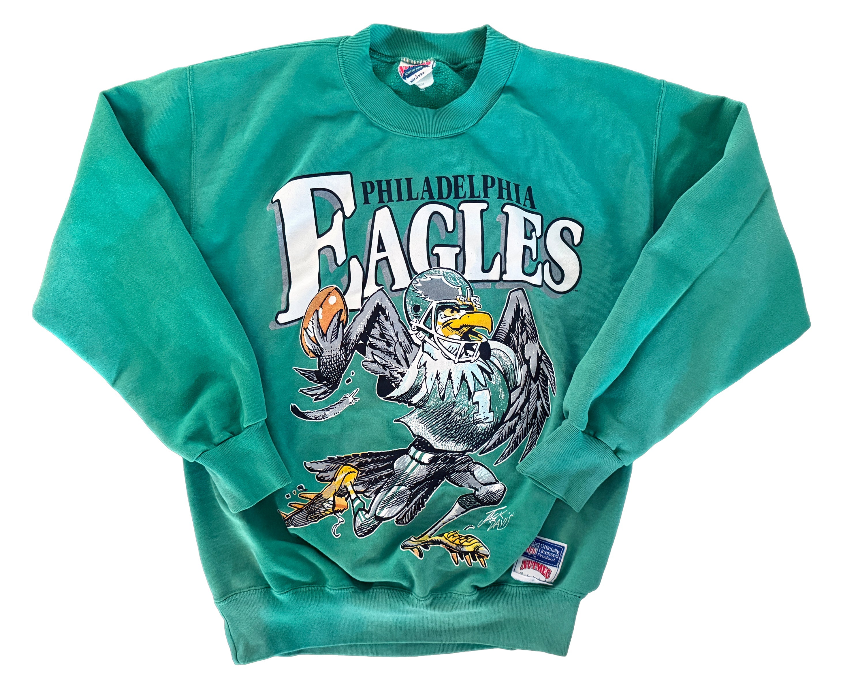Vintage 1988 Philadelphia Eagles Jack Davis Nutmeg Mills Sweatshirt