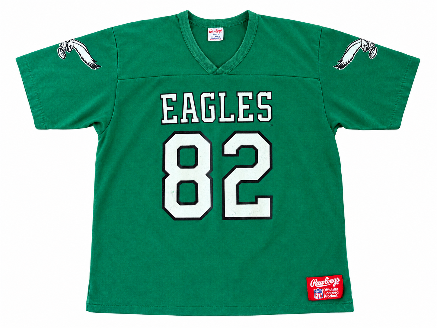Vintage 1980s Philadelphia Eagles Rawlings #82 T-Shirt