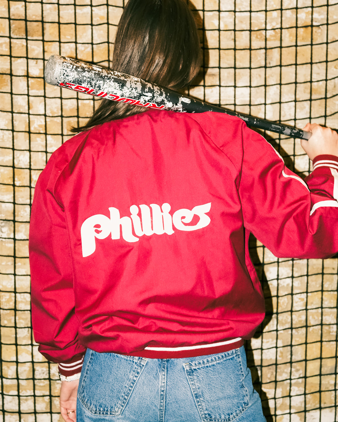 Vintage 1980s Philadelphia Phillies Pyramid Sportswear Jacket (M)