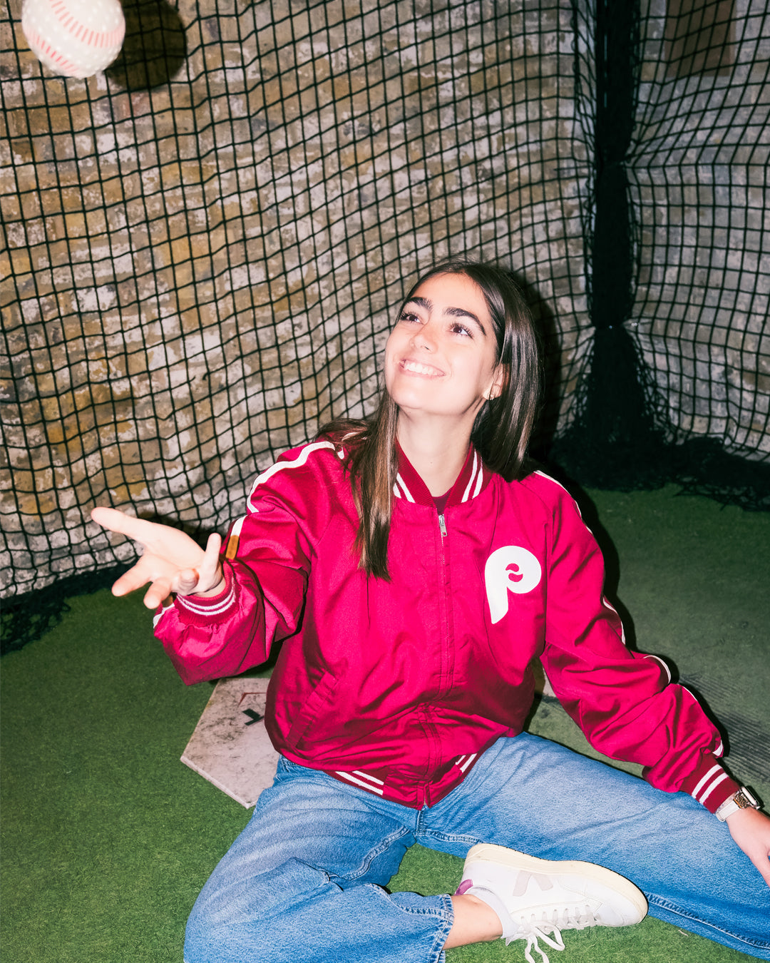 Vintage 1980s Philadelphia Phillies Pyramid Sportswear Jacket (M)