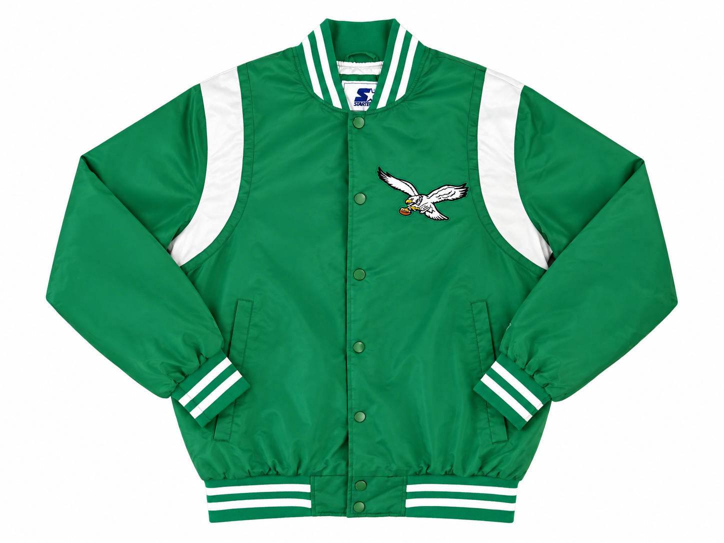 Vintage 1990s Philadelphia Eagles Green Starter Jacket