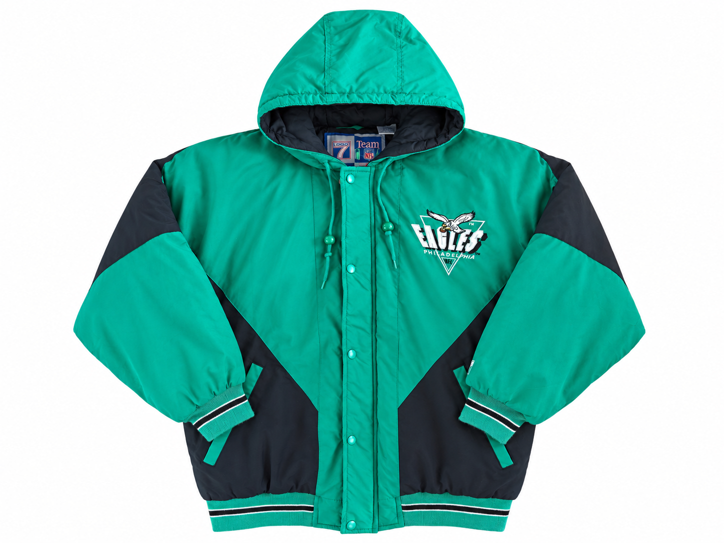 Vintage 1990s Philadelphia Eagles Logo 7 Team NFL Jacket (Youth)