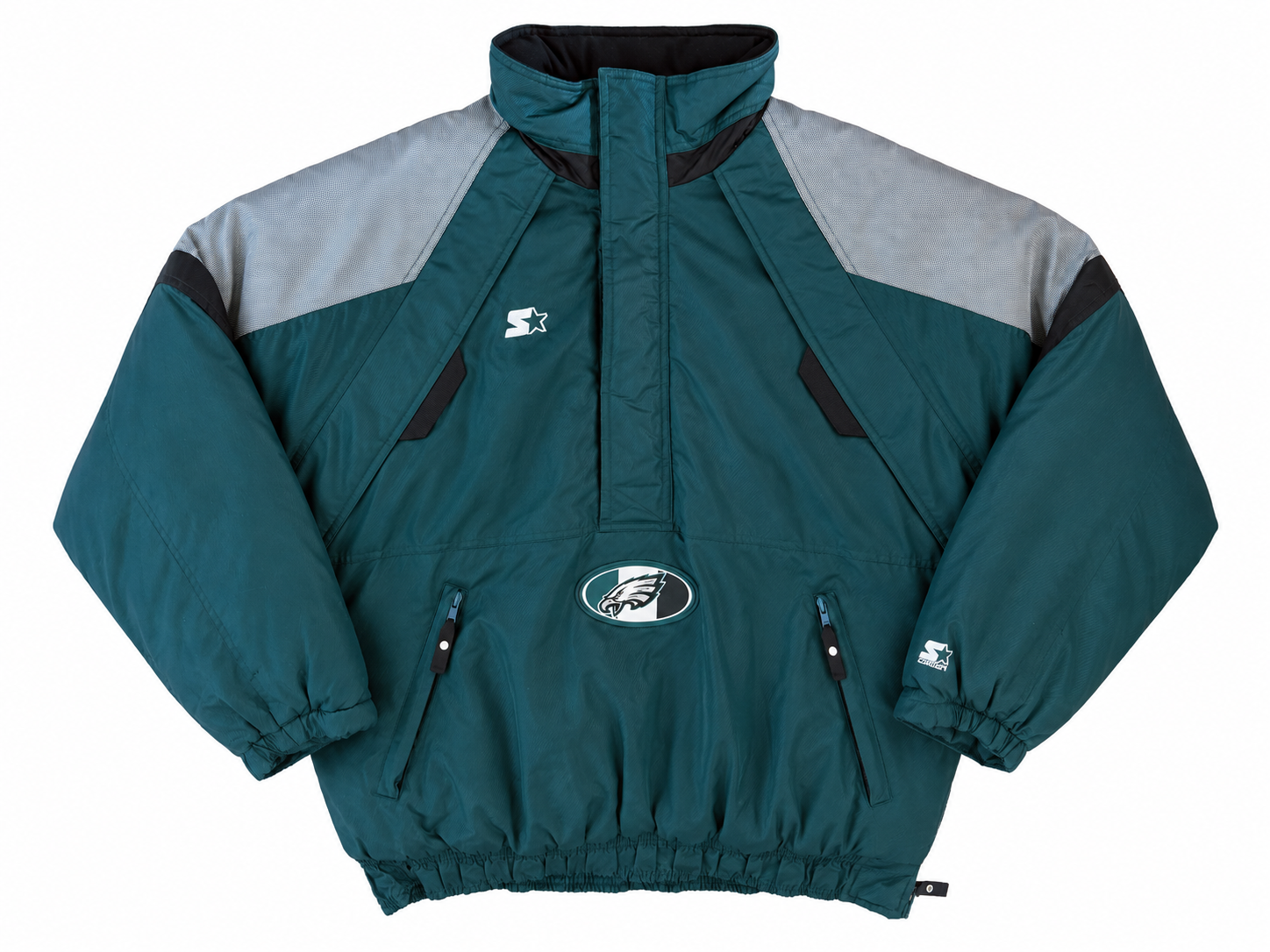 Vintage 1990s Philadelphia Eagles Metallic NFL Pro Line Starter Pullover Jacket
