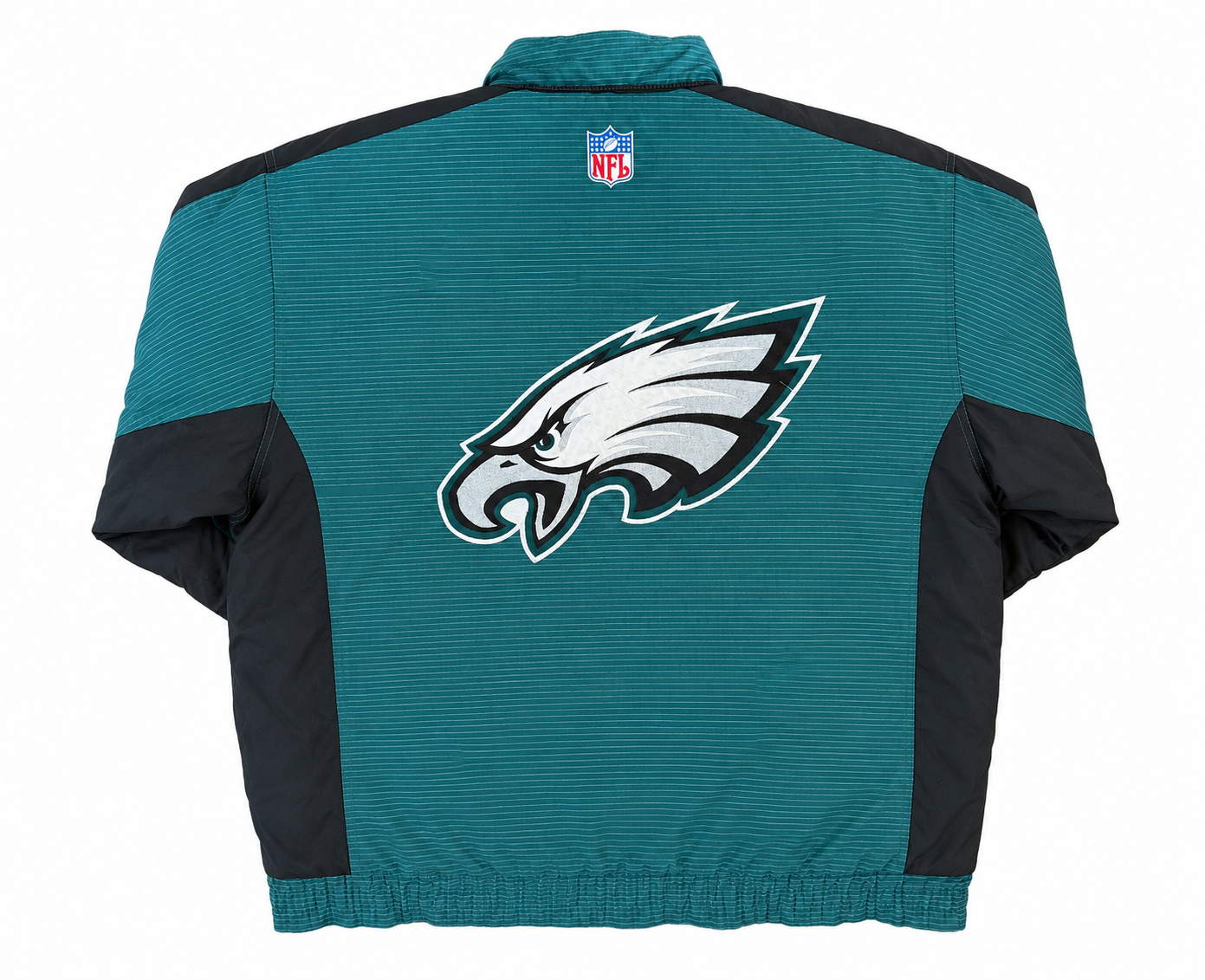 Vintage 1990s Philadelphia Eagles Striped Logo Athletic Jacket