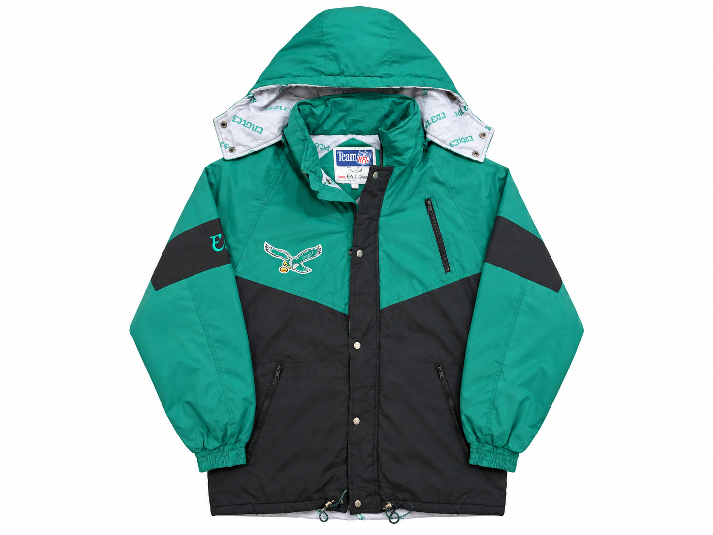 Vintage 1990s Philadelphia Eagles Triple Fat Goose Puffer Jacket
