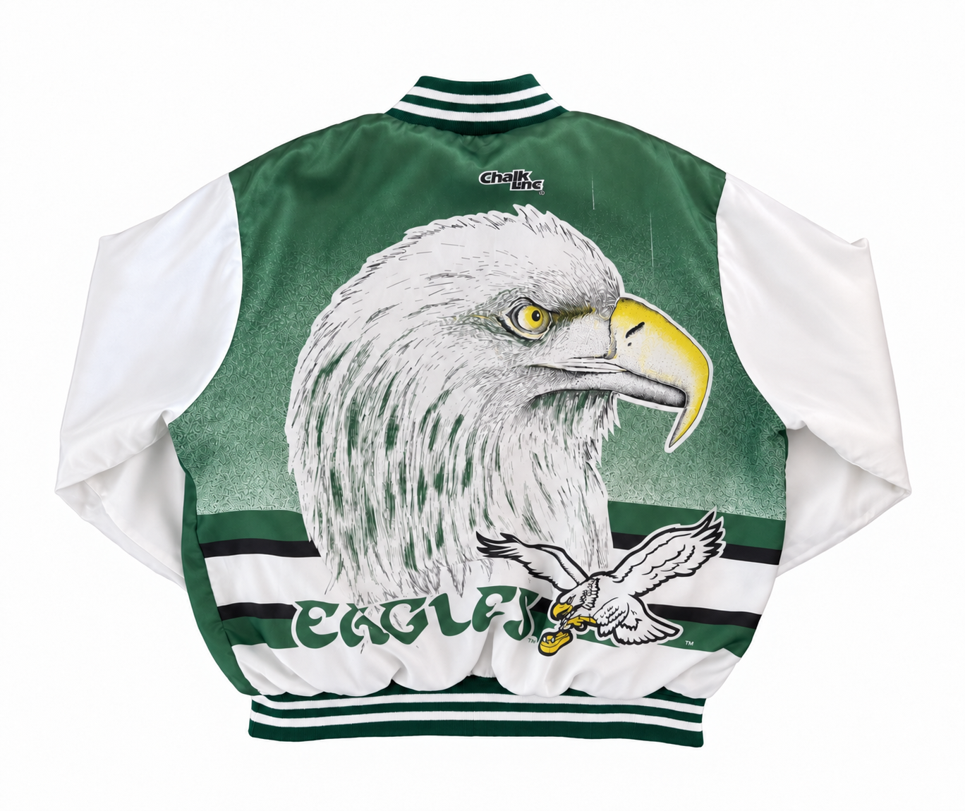Vintage 1992 Philadelphia Eagles Chalk Line Fanimation Jacket