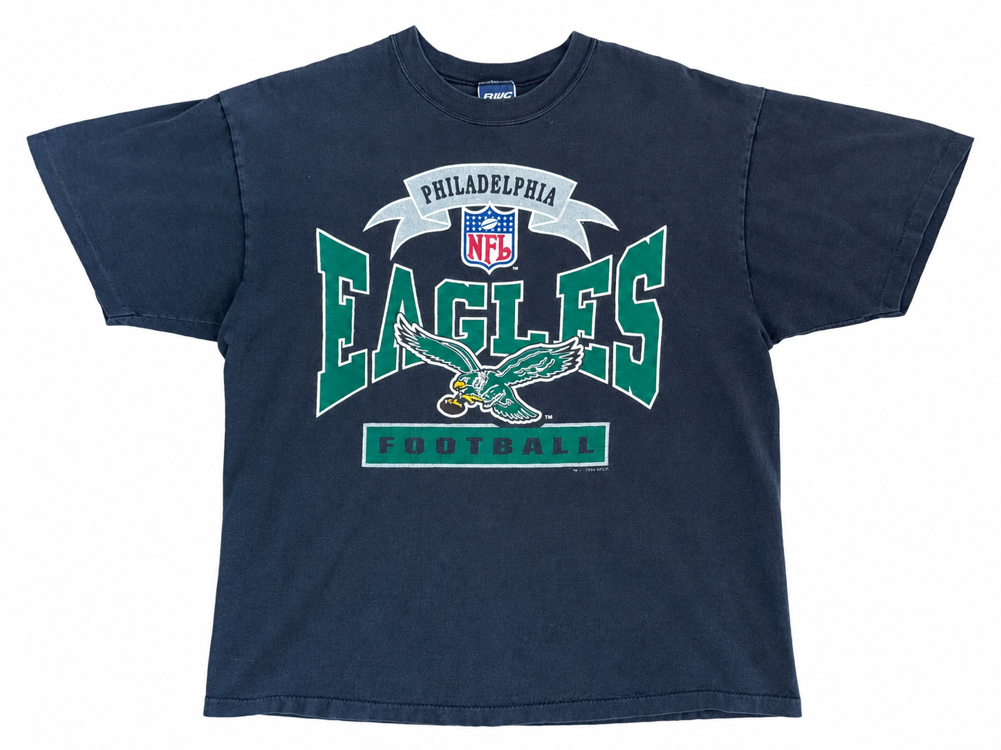 Vintage 1994 Philadelphia Eagles Black Bike T-Shirt