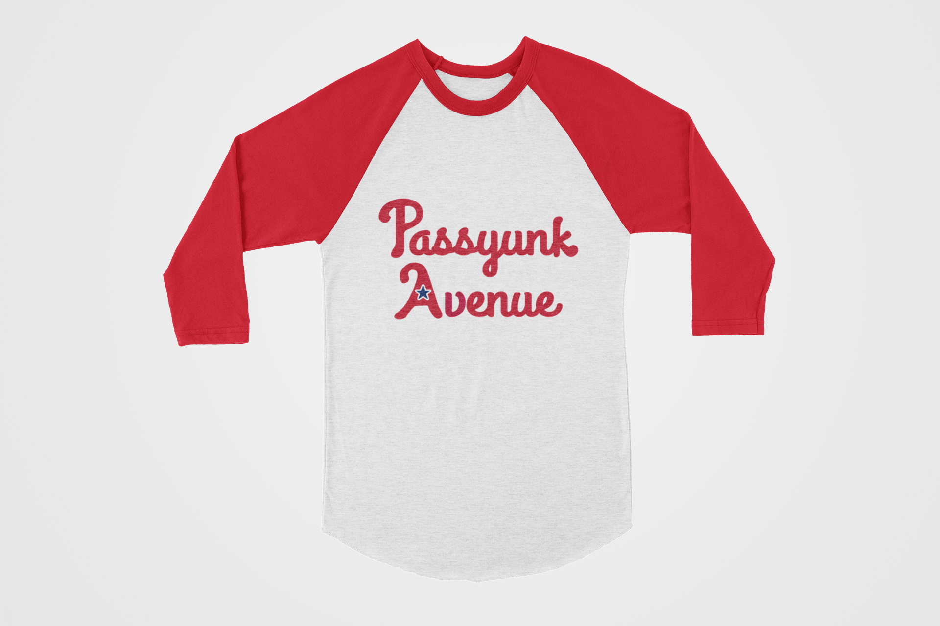 Passyunk Avenue Red 3/4 Sleeve